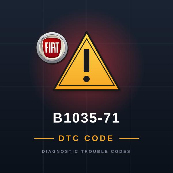 DTC B1035-71 Fiat