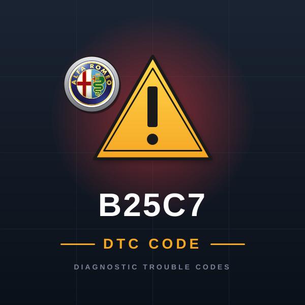 DTC B25C7 Alfa Romeo