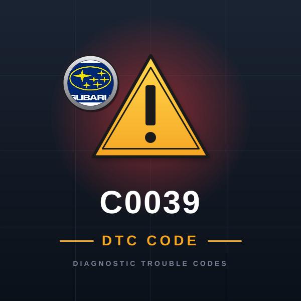 DTC C0039 Subaru