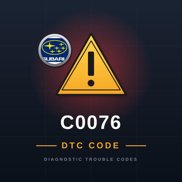 DTC C0076 Subaru