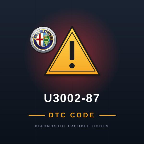 DTC U3002-87 Alfa Romeo
