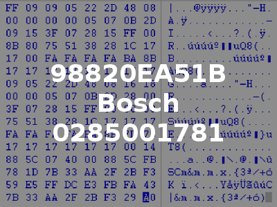 98820EA51B Bosch 0285001781