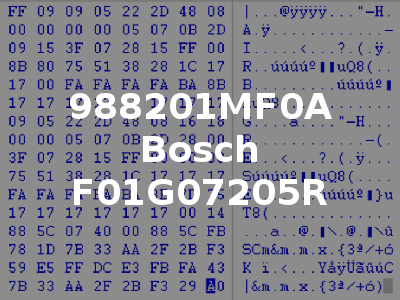 988201MF0A Bosch F01G07205R