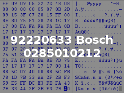 92220633 Bosch 0285010212