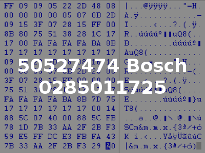 50527474 Bosch 0285011725