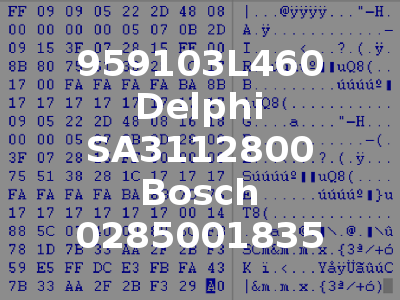 959103L460 Delphi SA3112800 Bosch 0285001835