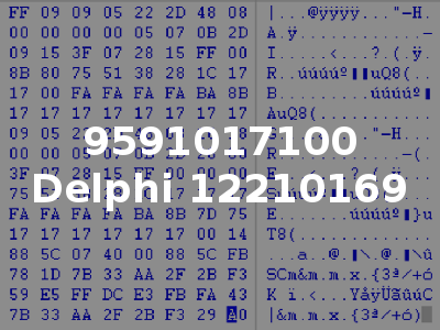 9591017100 Delphi 12210169
