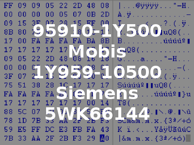 95910-1Y500 Mobis 1Y959-10500 Siemens 5WK66144
