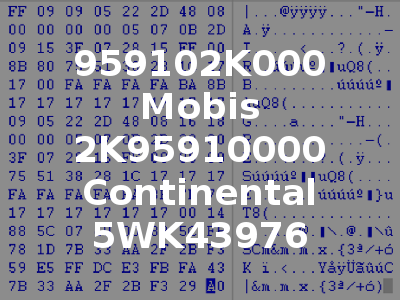 959102K000 Mobis 2K95910000 Continental 5WK43976
