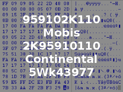 959102K110 Mobis 2K95910110 Continental 5Wk43977