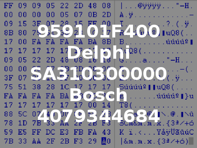 959101F400 Delphi SA310300000 Bosch 4079344684
