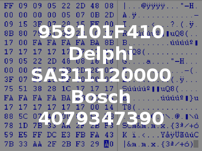 959101F410 Delphi SA311120000 Bosch 4079347390