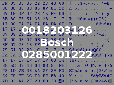 0018203126 Bosch 0285001222
