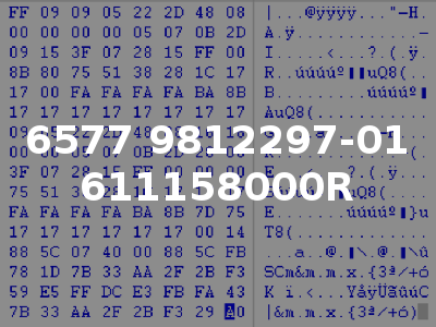 6577 9812297-01 611158000R