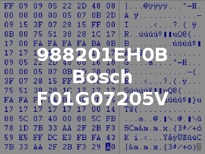 988201EH0B Bosch F01G07205V