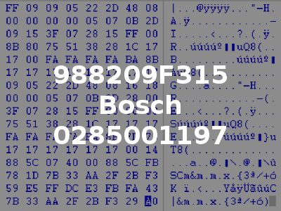 988209F315 Bosch 0285001197