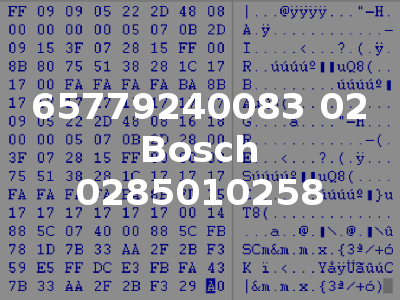 65779240083 02 Bosch 0285010258