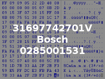 31697742701V Bosch 0285001531