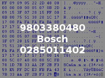 9803380480 Bosch 0285011402
