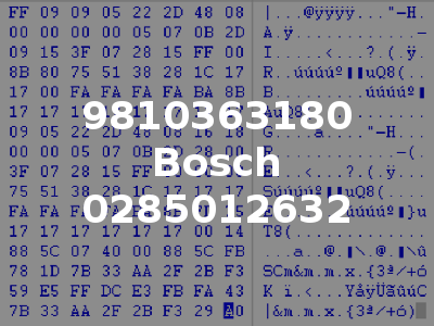 9810363180 Bosch 0285012632