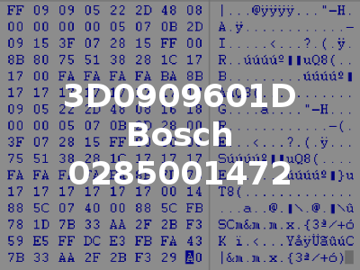 3D0909601D Bosch 0285001472