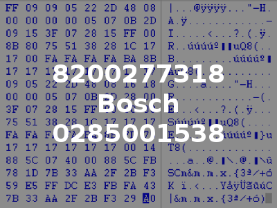 8200277318 Bosch 0285001538