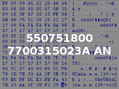 550751800 7700315023A AN