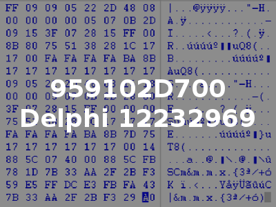 959102D700 Delphi 12232969