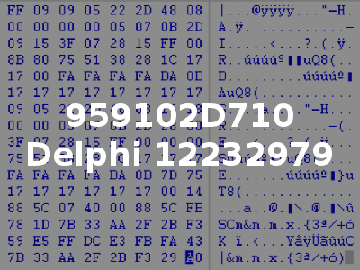 959102D710 Delphi 12232979