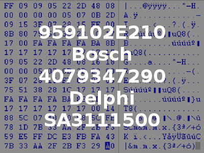 959102E210 Bosch 4079347290 Delphi SA3111500