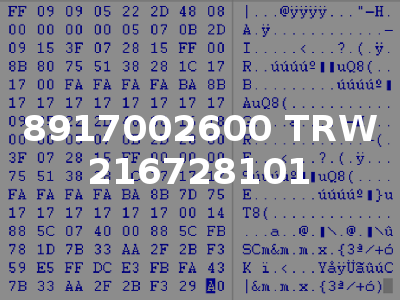 8917002600 TRW 216728101