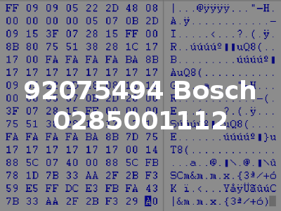 92075494 Bosch 0285001112