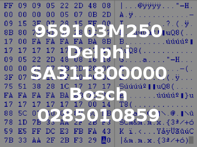 959103M250 Delphi SA311800000 Bosch 0285010859