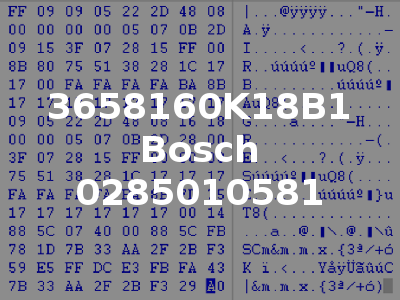 3658160K18B1 Bosch 0285010581