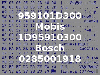 959101D300 Mobis 1D95910300 Bosch 0285001918