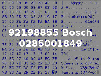 92198855 Bosch 0285001849