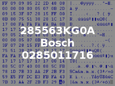 285563KG0A Bosch 0285011716