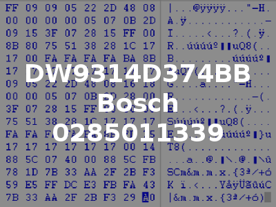 DW9314D374BB Bosch 0285011339