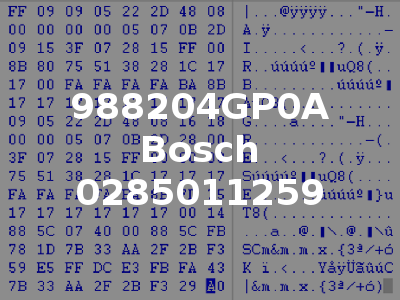 988204GP0A Bosch 0285011259
