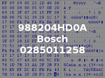 988204HD0A Bosch 0285011258
