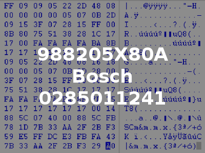 988205X80A Bosch 0285011241