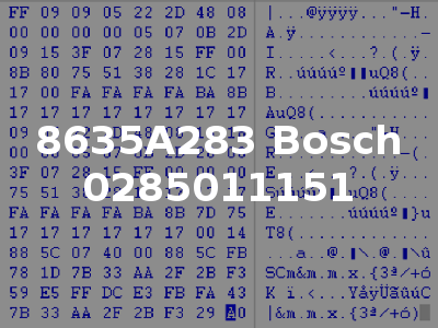 8635A283 Bosch 0285011151