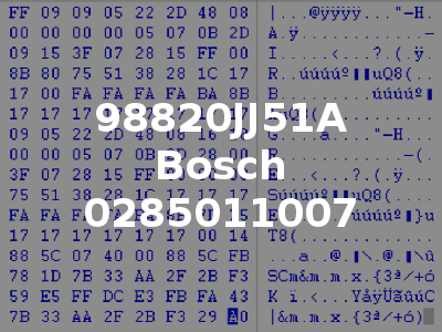 98820JJ51A Bosch 0285011007