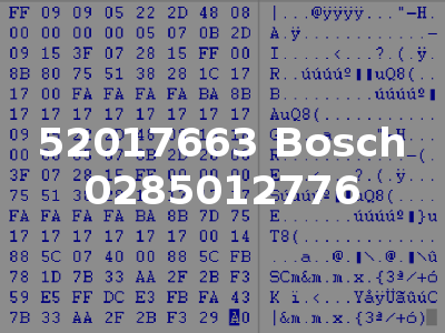 52017663 Bosch 0285012776
