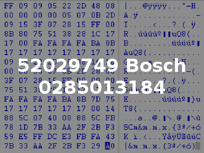52029749 Bosch 0285013184