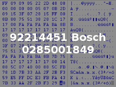 92214451 Bosch 0285001849