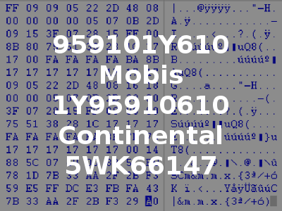 959101Y610 Mobis 1Y95910610 Continental 5WK66147