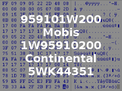 959101W200 Mobis 1W95910200 Continental 5WK44351