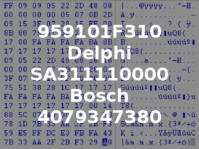 959101F310 Delphi SA311110000 Bosch 4079347380