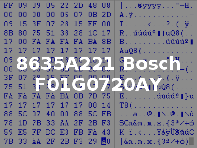 8635A221 Bosch F01G0720AY
